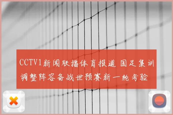 CCTV1新闻联播体育报道 国足集训调整阵容备战世预赛新一轮考验